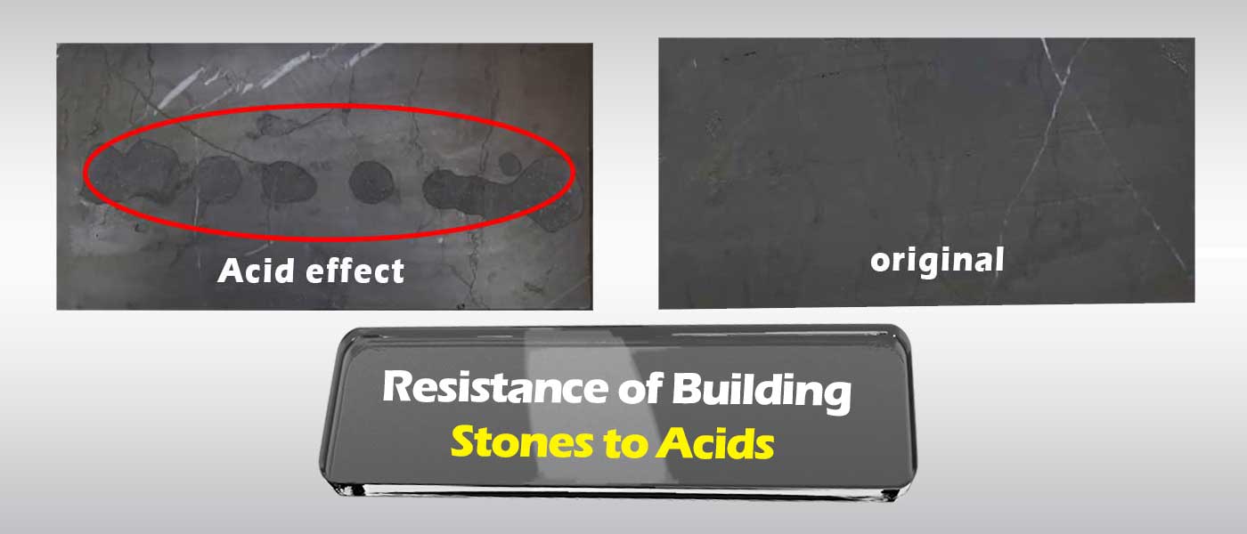The effect of acid on stone